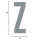 Silver Letter (Z) Corrugated Plastic Yard Sign, 30in